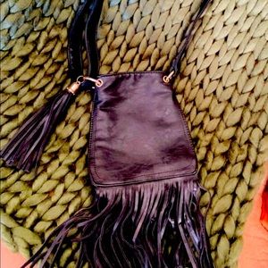 Black fringe Cross body